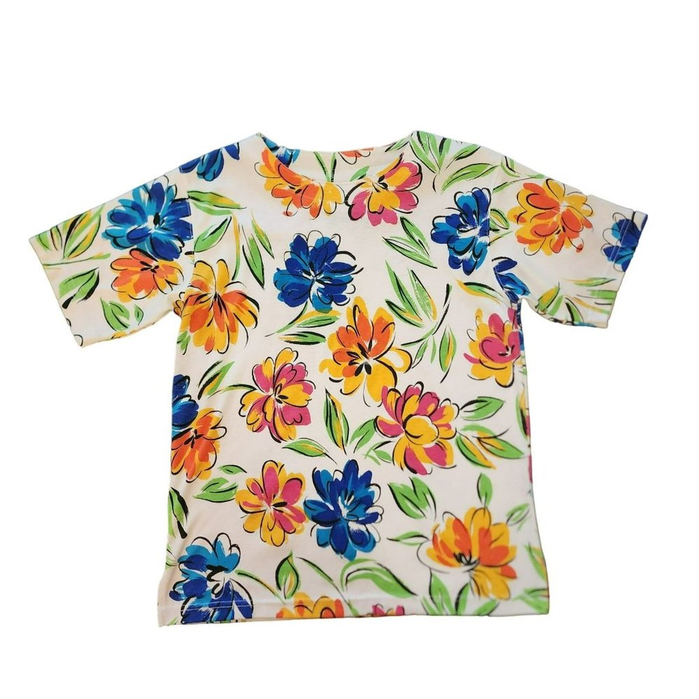 Cabin Creek Floral Top Size Large